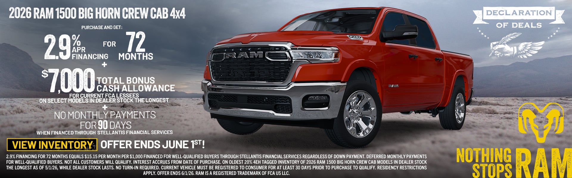2026 RAM 1500 BIG HORN CREW CAB 4 X4