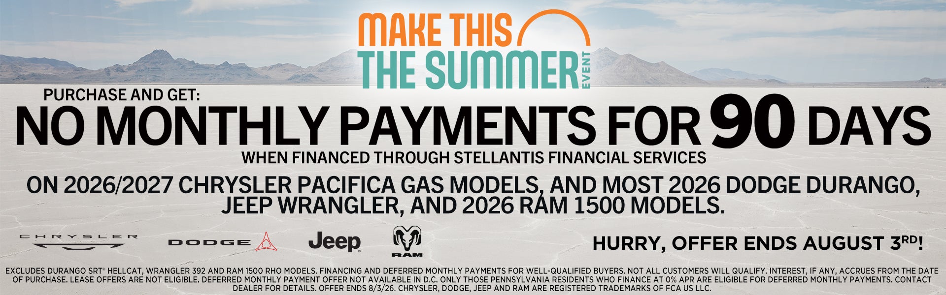No Monthly Payments for 90 Days